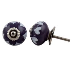 Purple Hearted Ceramic Knob