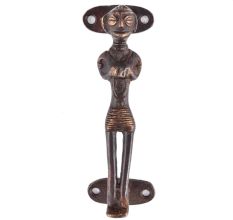 Bronze Hand Carved Tribal Men Door Handle
