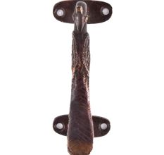 Carved Brass Peacock Door Handle