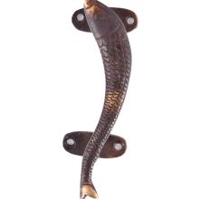 Vintage Bronze Door Pull or Handle In Fish Shape
