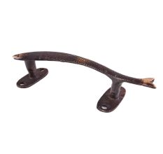 Vintage Bronze Door Pull or Handle In Fish Shape