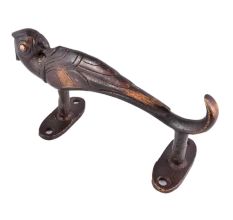 Hand Carved Bronze Parrot Drawer Handle