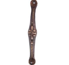 Hand Decor Face In Sturdy Brass Door Handle