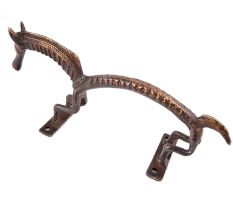 Horse Door Handle In Bronze