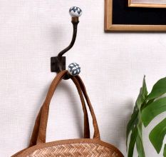 Black Floral Iron Hooks-EHG-52