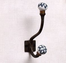 Black Floral Iron Hooks-EHG-52