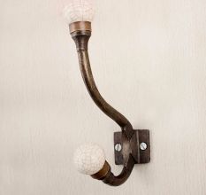 Solid Cream Crackle Iron Hooks-EHG-82