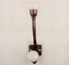 Solid Cream Crackle Iron Hooks-EHG-82