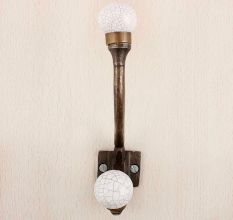 White Crackle Iron Hooks-EHG-81