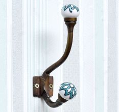 Green Black Floral Iron Hooks-EHG-56