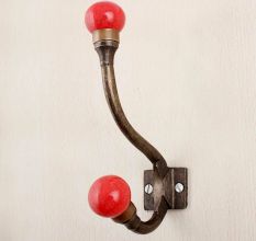 Solid Red Crackle Iron Hooks-EHG-85