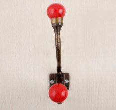 Solid Red Crackle Iron Hooks-EHG-85