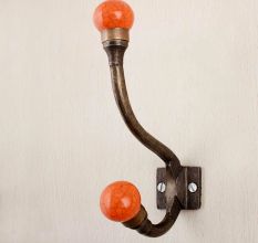 Orange Crackle Iron Hooks-EHG-84