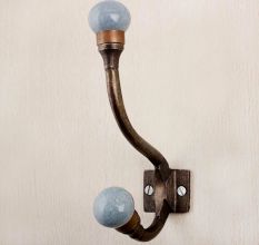Grey Crackle Iron Hooks-EHG-87