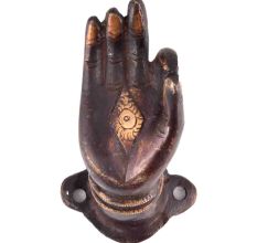 Hand Shaped  Door Handle In Solid Bronze