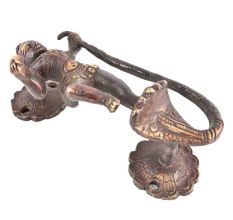 Kaalia Mardan Krishna Bronze Door Handle