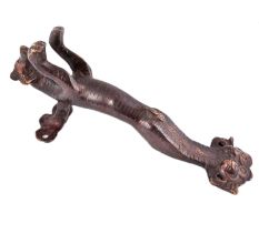 Jaguar Door Handle In Antiqued Bronze Plating