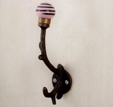 Pink Black Strip Tree Hooks-EHG-79