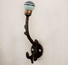 Sage Green Black Strip Tree Hooks-EHG-80