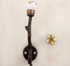 Yellow Blue Leaf Tree Hooks-EHG-71