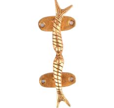 Handle Golden Brass  Door Handle Twin Fish