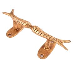 Handle Golden Brass  Door Handle Twin Fish