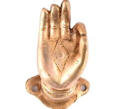 Mudra  Golden Coloured Brass Door Handle