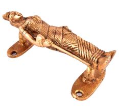 Golden Brass Queen Statue In A Cabinet or Door Handle