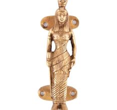 Golden Brass Queen Statue In A Cabinet or Door Handle
