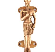 Door Handle Tribal Man Figurine In Golden Finish