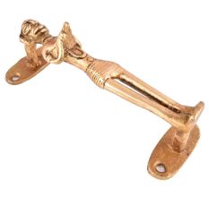 Carved Tribal Figurine Golden Door Handle