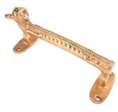 Wild Cat Figurine In Gold Door Handle