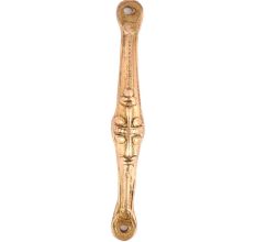 Tribal Face Golden Brass Door Handle