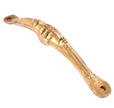 Tribal Face Golden Brass Door Handle