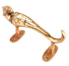 Parrot Door Handles In Golden Colour