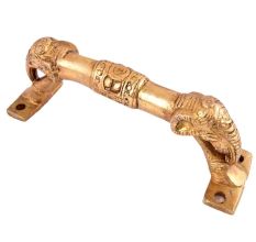 Both Side Elephant Faced Golden Bronze Door Handle