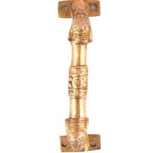 Both Side Elephant Faced Golden Bronze Door Handle