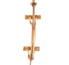 Brass Horse Figurine Door Handle In Gold Polish