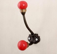 Solid Red Crackle Iron Hooks-EHG-85
