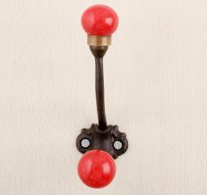 Solid Red Crackle Iron Hooks-EHG-85