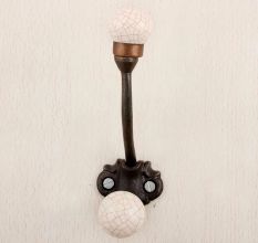 Solid Cream Crackle Iron Hooks-EHG-82