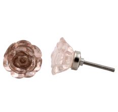 Light Pink Rose Dresser Knob