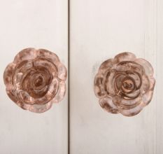 Light Pink Rose Dresser Knob