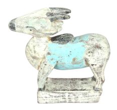 Rustic Wooden Cow Made by Rural Artisans