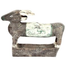 Woody Black and Grey Coloured Cow with Swastika