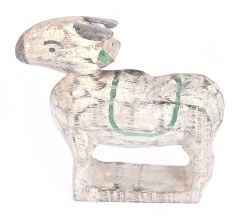 Rustic and Countryside Hand Painted White Wooden Cow