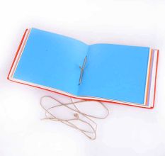 Orange with Blue Colour Designer Diaries/ Notebook