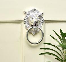 Silver Lion Door Knocker