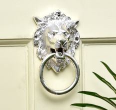 Silver Lion Door Knocker