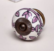 Purple Floral Knob